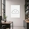 Azeeda 'Happy Cloud Outline' Wall Art Poster Print - Unframed Artwork for Home Decor - A1 Portrait (PP00366223) #3
