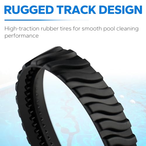 Pool Cleaner Tire Track R0526100 Replacement for Zodiac MX8 , MX6, Track Tires for Zodiac MX8EL, MX6EL Automatic Suction Side Swimming Pool Cleaners, Pool Cleaner Parts,for In-Ground Pool Cleaner 2Pcs