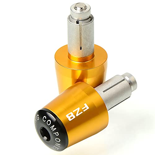 7/8" 22MM Extrémités de Guidon de Moto pour Yama HA FZ8 2011 2012 2013 2014 2015 2016 CNC Bouchons de poignée en Aluminium Extrémités du Guidon(Or) Cover