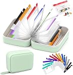 Kit d'organisateur de pilules imperméables 14 Trousse de médecine de voyage réutilisable pour les pochettes étanches à la couleur & Porte-poches quotidiennes à pilules (vert)