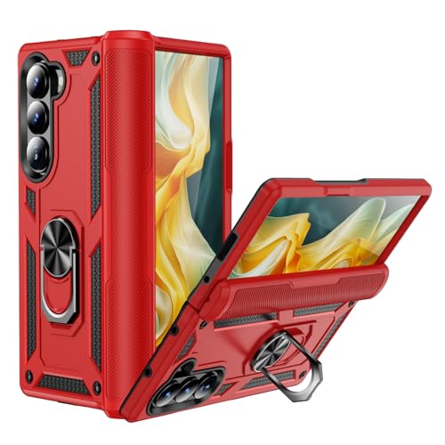 For Galaxy Z Fold 6 �p �P�[�X 360°��]�X�^���h �c�����Ή� PC�f�� ���^ �y�� �ϏՌ� �M�����N�V�[ Z Fold 6 �J�o�[ �����O �X�^���h�@�\ ���J �܂肽���� �X���� ���y�� �����₷�� ������� �T���X�� Z Fold