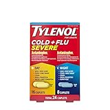 Tylenol Cold + Flu Severe Day & Night Caplets for Fever, Pain, Cough & Congestion Relief, 24 Count