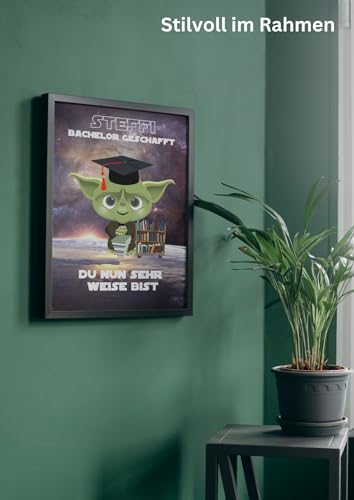 Bestandene Prüfung - DinA4 Karte als Glückwunsch zum Master Abschluss Geschenk auch zum Bachelor oder Anlässe, wie: Examen/Promotion/Matura als Arzt, Doktor oder Jurist | personalisierbar