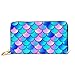 Produktbild JHGFG Mode Handtasche Reißverschluss Brieftasche Meerjungfrau Geschichte Vektor Nahtloses Muster Telefon Kupplung Geldbörse Abendkupplung Blockieren Leder Brieftasche Multi Card Organizer