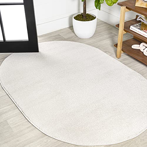 Jonathan Y Haze Cream Indoor Oval Area Rug