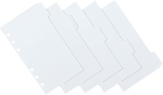 VILLCASE 1 Conjunto De Blocos De Notas Pasta Clipes De Pasta De Bolso Fichário Bolso De Plástico Bolsos De Pasta De Orçamento Bolso De Recarga De Bolso De 6 Argolas Bolso De Recarga Bolsa