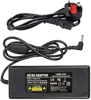 12V 10A Power Supply UK - COLM AC Adaptor 100-240V 50-60HZ DC 12V 120W Adapter Charger Transformer 5.5x2.5mm DC Output Jack for LED Strip Light LED Driver CCTV Security System