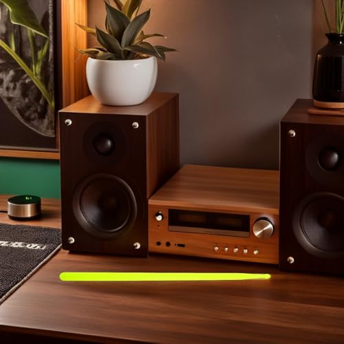 Baquetas de plástico antideslizantes ABOOFAN, 1 par con mango verde claro para práctica en batería, adecuadas para jazz y baterías electrónicas miniatura 7
