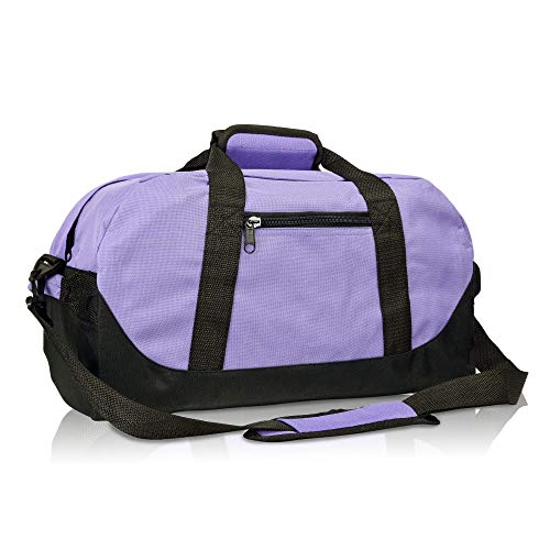 Image of DALIX 18 inch Two Tone Duffle Bag Medium Black Red Blue Gold Pink Purple Gray