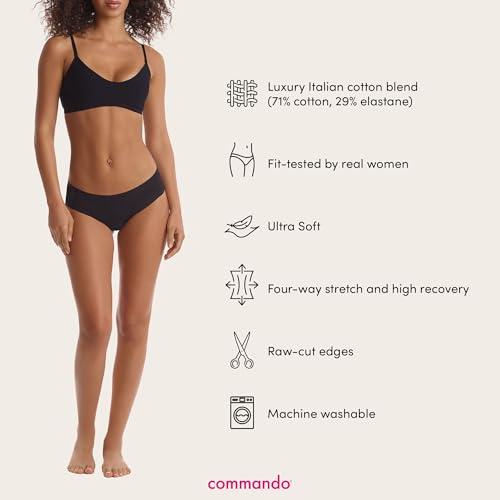 Image of commando - Cotton Bikini | Soft Bikini Style Underwear | No-Show, Raw-Cut Edges | Breathable & Flattering | Machine Washable