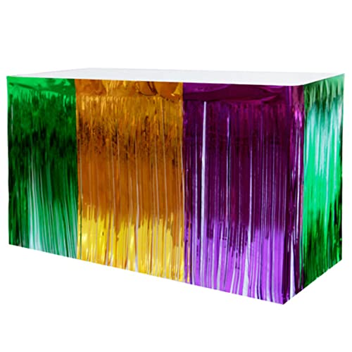 BRIGHTFUFU Carnival Party Table Skirt Tassel Hangings 270x75cm Party Decoration for Home Hotel Ceremony