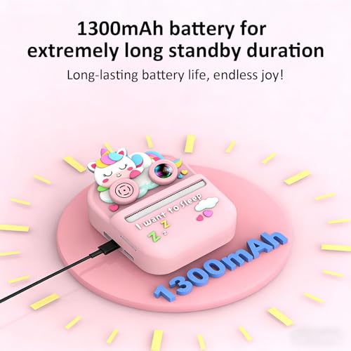 Cámara para niños resistente a caídas con funda protectora y kit de impresión 3