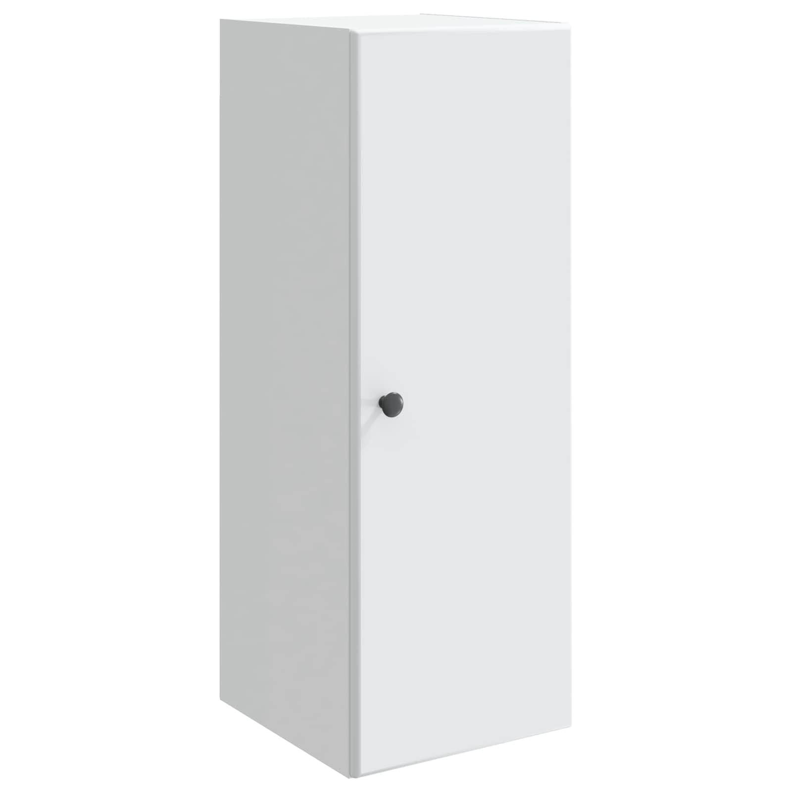 Mobiletto a Muro Bianco 33 x 34,5 x 90 cm Legno Ingegnerizzato con Anta