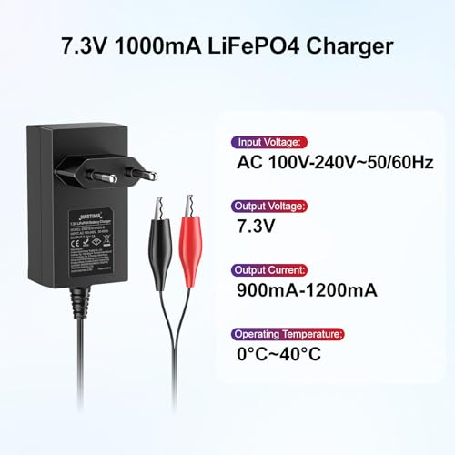 Batterie LiFePO4 6V 6Ah de rechange avec chargeur et BMS pour cyclage profond - 7