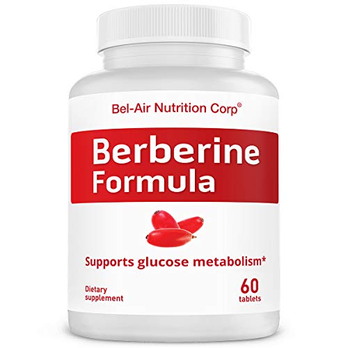Bel-Air Berberine Formula: 1200 mg with Herbal Booster. Best Natural Berberine Supplement for Glucose (60 Tablets Sampler)