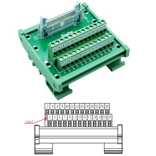 Module d'interface DIN IDC26 2x13 broches mâle pour câble plat PLC