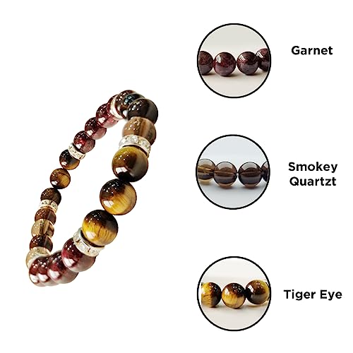 Image of Shubhanjali Crystal Elastic 8mm Stretch Customized Bracelet for Men and Women-(Standard,Multicolor)