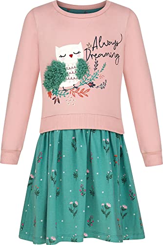 Happy Girls Mädchen Eulenkleid Kinderkleid, Dusty Rose, 86 Happy Girls Mädchen Eulenkleid Kinderkleid, Dusty Rose, 86
