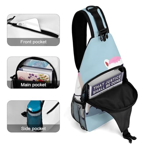 Bolso tipo sling crossbody casual para hombre y mujer miniatura 4