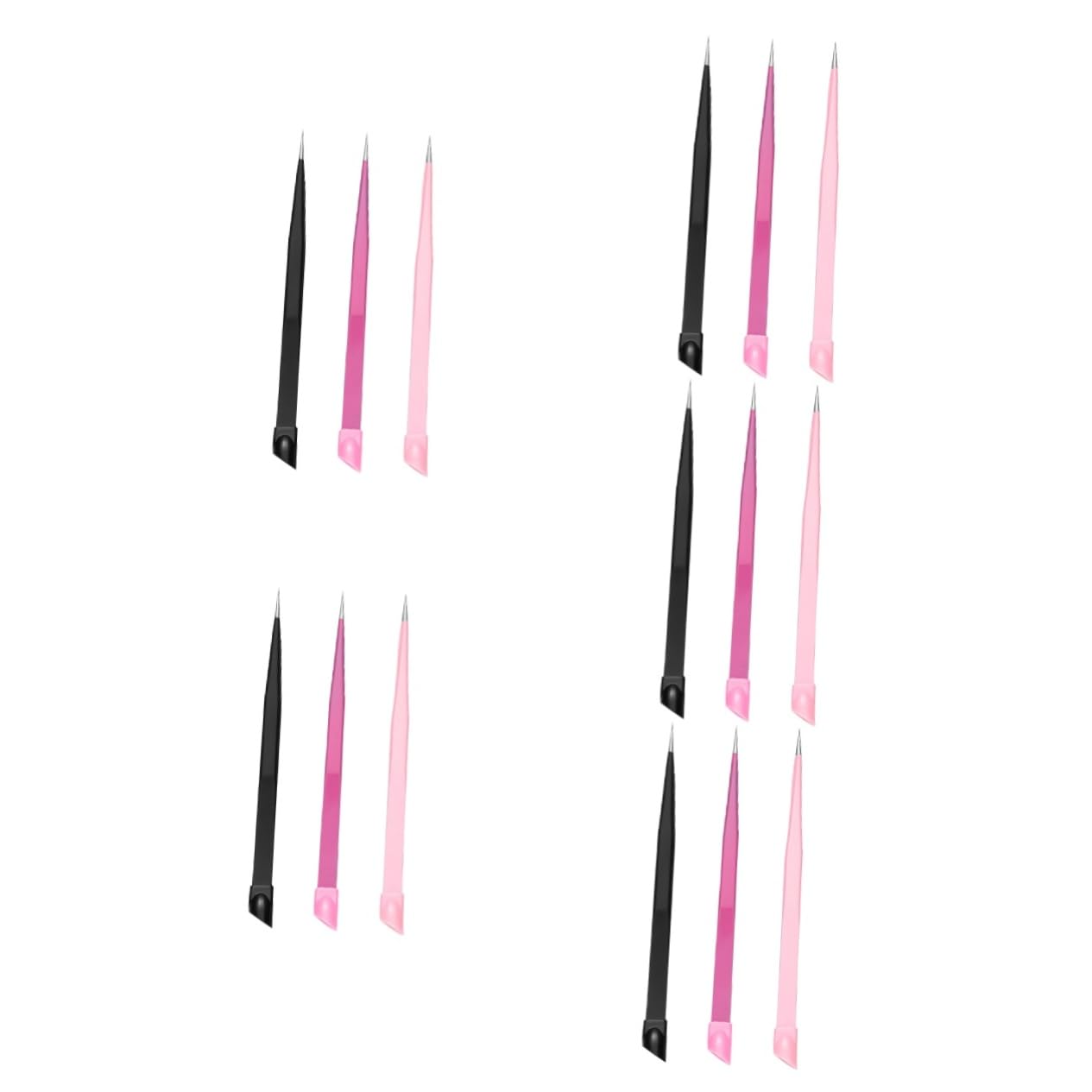 5 Set Pinzette Per Unghie Pinzette Doppia Per Nail Art Strumenti Per Scrapbooking Manicure E Te 3 Pezzi*5