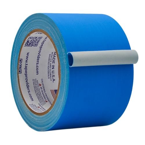 Image of WOD GTC12 Gaffer Tape, Light Blue Low Gloss Finish Film, 3 inch x 60 ft. (Pack of 16) Residue Free, Non Reflective Cloth Fabric, Secure Cords, Water Resistant, Photography, Filming Backdrop