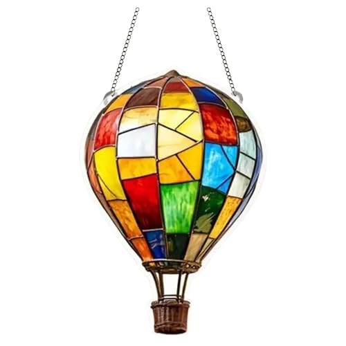 Globo aerostático solar colgante con llama parpadeante para decoración de jardín al aire libre terraza granja lámpara exterior funciona con energía solar como linterna decorativa de jardín (C, B)
