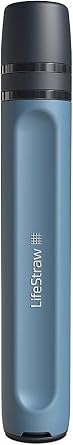 LifeStraw Peak Series Personal Water Filter for Hiking, Camping, Travel, and Emergency Preparedness, 1 Pack, Mountain Blue