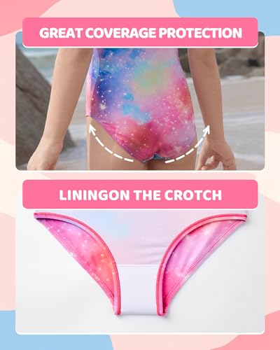 Image of Angel season Girls Swimsuits Kids Bathing Suit One Piece Swimwear with UPF 50+ Cute