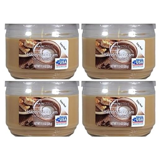 Mainstays 11.5oz Scented Candle, Hazelnut Cream 4-pack