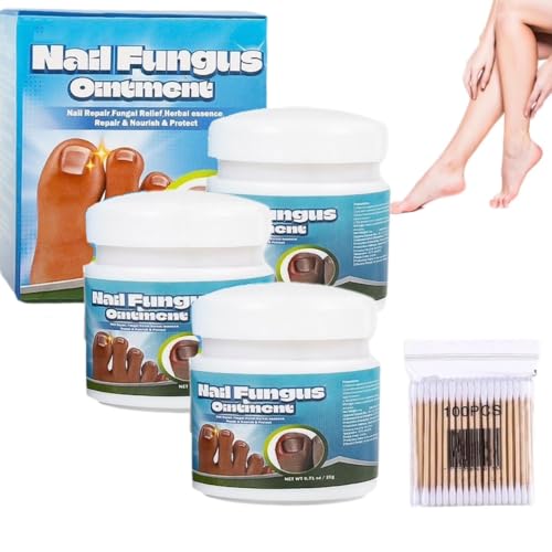 Onguent rapide contre les mycoses des ongles, action rapide pour les ongles des pieds et des mains, soin quotidien doux pour les ongles des pieds et des mains, renforce et restaure (3 pièce)