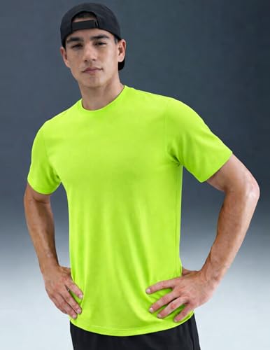 Image of 5 Pack Men's Active Quick Dry Crew Neck T Shirts | Athletic Running Gym Workout Short Sleeve Tee Tops Bulk