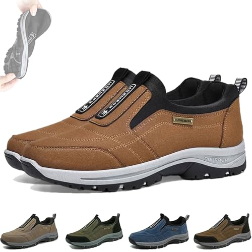 Men's Comfortable Waterproof Orthopedic Walking Shoe, Breathable Anti-Sprain Orthopedic Hiking Shoes