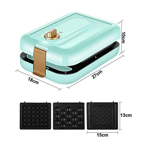 AISHANG 3 in 1 Deep Fill Sandwich Waffeleisen, Sandwich Toaster mit abnehmbaren eloxierten Aluminiumplatten, 600 W… – Bild 3