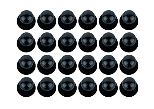 DESERMO 24er Set Kugelknöpfe für Kochjacken | Hochwertige Kochjackenknöpfe für alle Kugelknopf-Kochjacken | Profi Kochknöpfe mit großer Farbauswahl (schwarz)