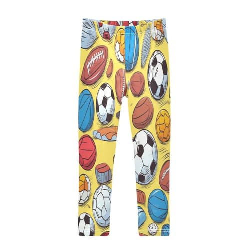 Bolaz Toddler Girls Leggings Printed Yoga Pants Leggings Football Soccer for Kids
