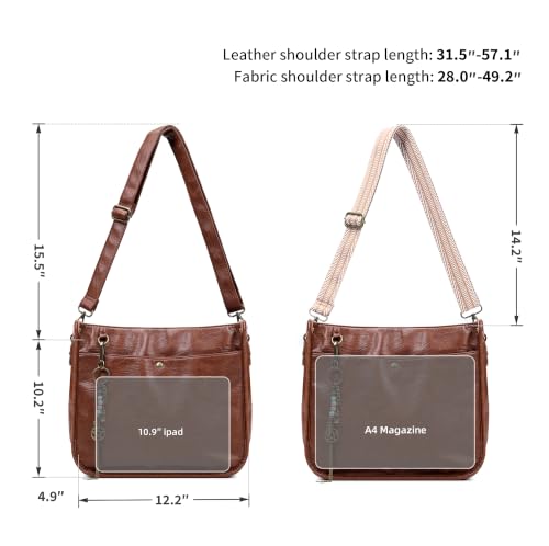 Image of Worldlyda Crossbody Bags for Women Soft Trendy Vegan Leather Shoulder Handbags and Purses for Women Tote Hobo Satchel