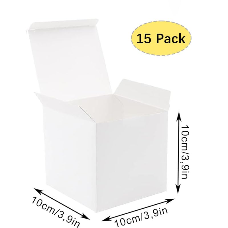 8 Scatole Regalo Quadrate In Carta Kraft - Dimensioni Assortite Da 3 A 10 Cm, Impilabili, Per Sorprese, Compleanni, Natale, Matrimoni, Gioielli