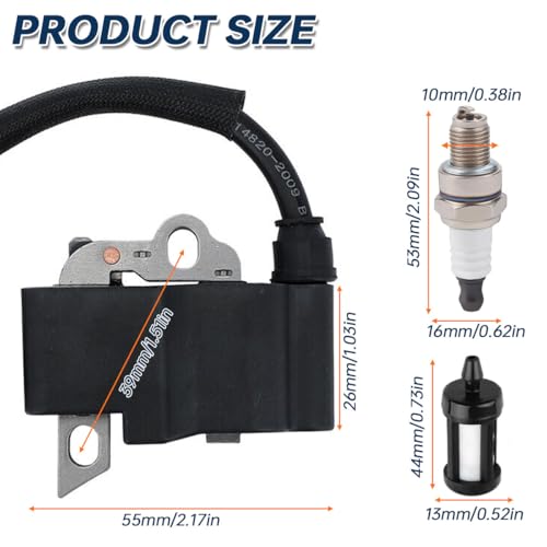 ZAMDOE FS56 Ignition Coil Module Compatible for Stihl FS40 FS40C FS50 FS56 FS56C FS56R FS56RC FS70R KM56 56R HT56C Trimmer/Weedeater, Replace 41444001303 41444001316 4144-400-1302 ZF-IG-A00166 - Image 2