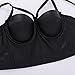 VEENDEO Women's Straps PU Leather Bustier Crop Top Push Up Corset Top Bra For Club Party Racer Sports Bra Tops