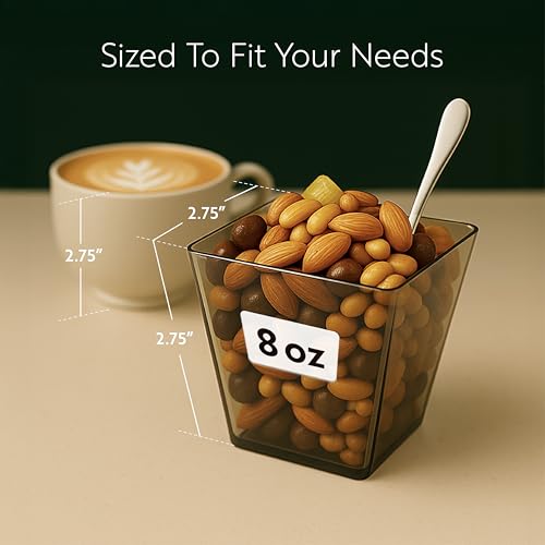 Restaurantware 8 Ounce Large Kova Cups 100 Disposable Dessert Tumbler - Lids Sold Separately Sturdy Smoked Gray Plastic Appetizer Cups For Mousse Layered Cakes At Catered Events by Restaurantware - Image 2