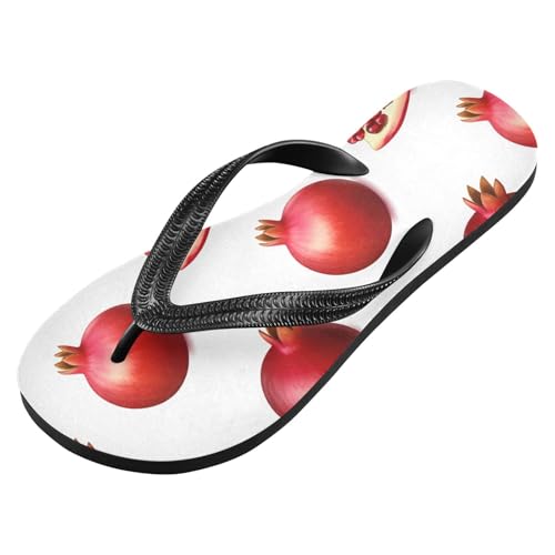 Pomegranate Fruits White Flip Flops for Beach Thong Sandals Anti-slip Lightweight Shower Shoes for House Indoor Outdoor2