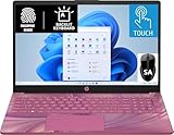 HP 15.6" HD Touchscreen Laptop with Fingerprint Reader, Intel Quad-Core N Processor, 4GB RAM, 128GB SSD Storage, Type-C, HDMI, Backlit Keyboard, SAM, W11 (15-fd - Renewed) Parent (Purple)