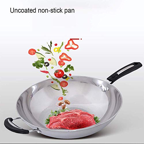 Wok de acero inoxidable con tapa de vidrio templado 32 cm miniatura 4