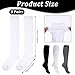 Psyqtsuary 3 Pairs Women's Opaque Stretchy Cotton Knee High Stockings, Fashion Women's Knee High Sock Althletic Sock Stockings Tall Black Socks Long Socks(Black White Gray)