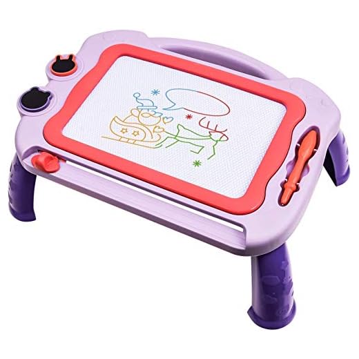hopopower Magnetic Drawing Board Toy for Girls/Boys 1-6 Years Old, Erasable Doodle Board Scribble Board Writing Sketch Pad with Legs, Preschool Educational Learning Toy Gift for Kids Toddler