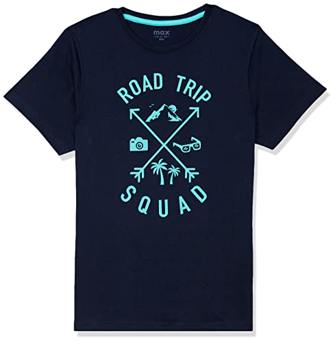 Image of Max Boys Printed Crew Neck T-Shirt