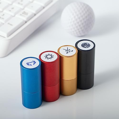 STAMTECH Custom Golf Ball Stamp - Add a Personal Touch to Your Golf Game with Reusable Personalized Self-Ink Golf Ball Stamp Multiple Disngns Template