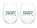 You've Just Been Served! Unique Tennis Wine Glass 15 oz Stemless Wine Glasses Set of 2