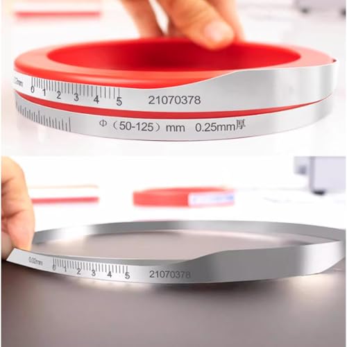 Règle de circonférence, règle en acier inoxydable - Diamètre extérieur - Règle flexible de diamètre extérieur - Valeur de graduation de 0,02 mm - Pour arbres, pneus, tuyaux (50-300 mm)