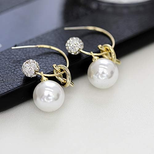 Elegant Fairy Pearl Earring C-shaped Ear Cuff Drop Earrings